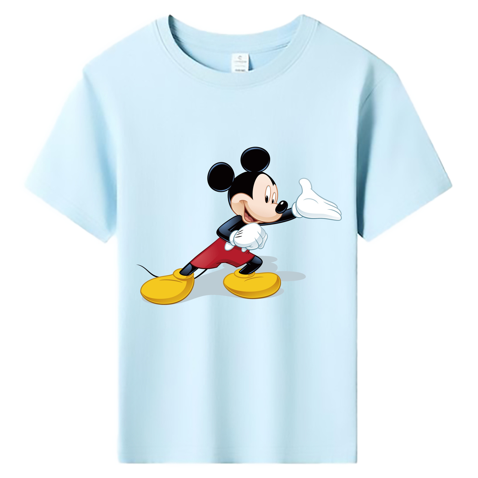 ミッキーマウス Mickey Mouse 綿100％キッズTシャツ（フロントプリント）